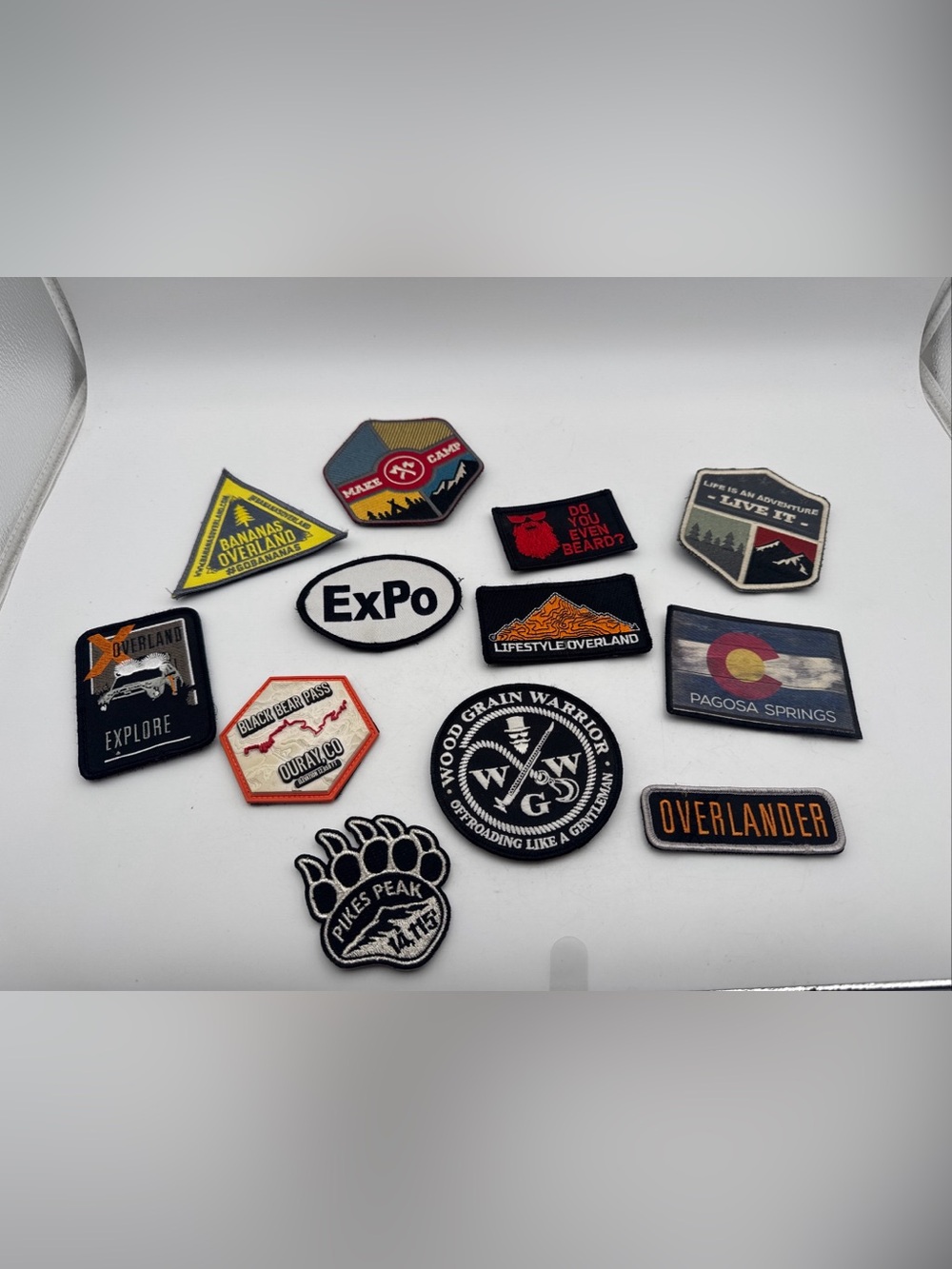 Lot Of 12 Patches Camping Hiking Nature Outdoors Embroidered Colorado Velcro